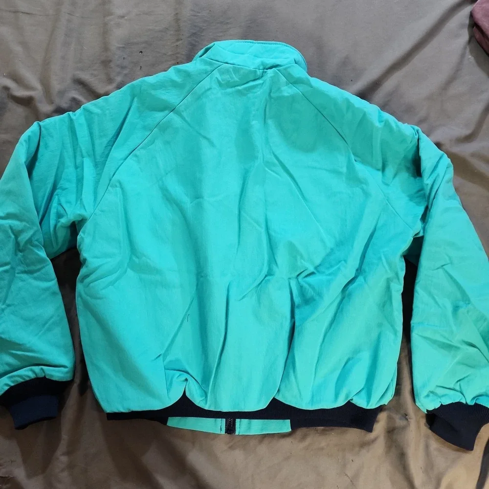 Vtg 90s Pepperidge Farm Jacket K-Products Made in USA Deadstock Teal Navy Men L